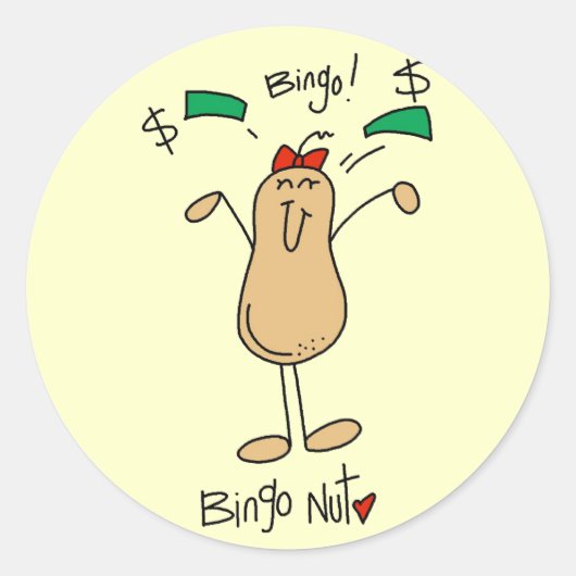 ビンゴナットTシャツとギフト ラウンドシール (正面)