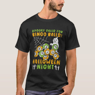 ビンゴハロウィーントリックまたはトリートビンゴプレイヤービンゴ Tシャツ