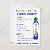 ビンゴパーティの招待状 招待状 (裏面)
