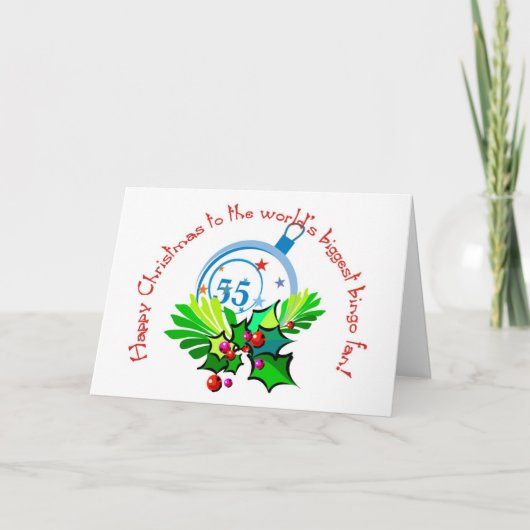 ビンゴファンのクリスマスカード シーズンカード (正面)