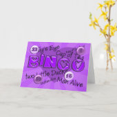 ビンゴファン誕生日カードケリーの目番1 カード (黄色い花)