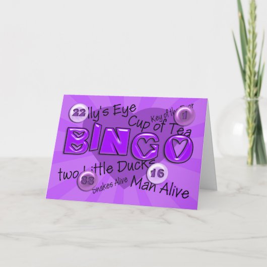 ビンゴファン誕生日カードケリーの目番1 カード (正面)