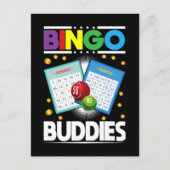 ビンゴフレンズ男性女性おもしろいビンゴプレーヤー ポストカード (正面)