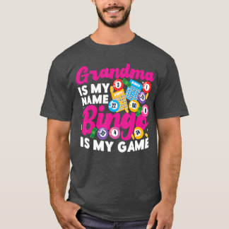 ビンゴプレイヤーおばあちゃん私の名前はビンゴです Tシャツ