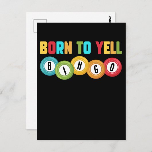 ビンゴプレイヤーおもしろいビンゴ中毒ユーモア ポストカード (正面/裏面)