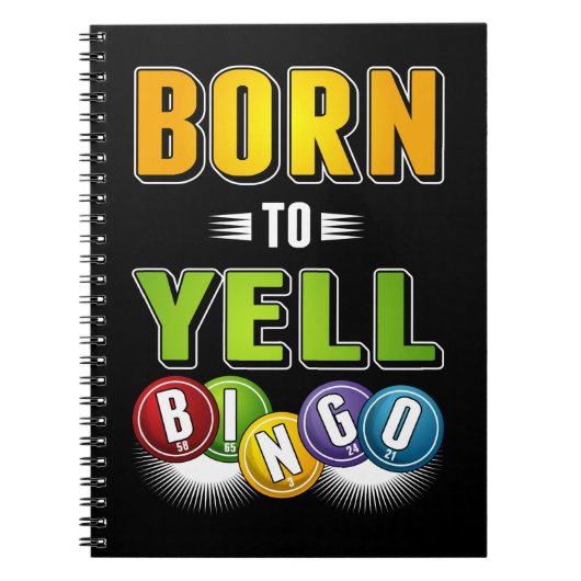 ビンゴプレイヤーユーモア男性女性ビンゴおもしろいー ノートブック (正面)