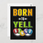 ビンゴプレイヤーユーモア男性女性ビンゴおもしろいー ポストカード (正面/裏面)