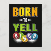 ビンゴプレイヤーユーモア男性女性ビンゴおもしろいー ポストカード (正面)