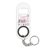 ビンゴプレイヤーJesus Faith Christian I Love Jesus An キーホルダー栓抜き (裏面)
