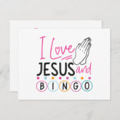 ビンゴプレイヤーJesus Faith Christian I Love Jesus An シーズンカード (正面/裏面)
