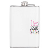 ビンゴプレイヤーJesus Faith Christian I Love Jesus An フラスク (裏面)