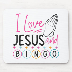 ビンゴプレイヤーJesus Faith Christian I Love Jesus An マウスパッド