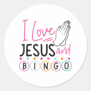 ビンゴプレイヤーJesus Faith Christian I Love Jesus An ラウンドシール