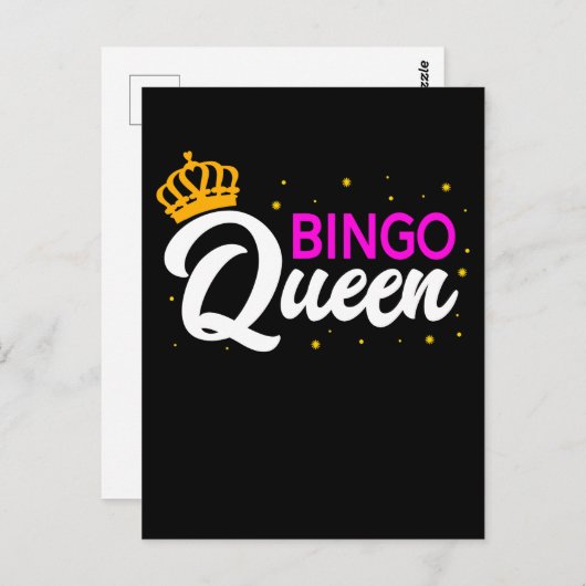 ビンゴプレーヤーおばあちゃん妻ビンゴ賭博 ポストカード (正面/裏面)