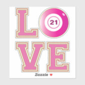 ビンゴプレーヤーかわいいピンクパーソナライズされた色 シール (シート)