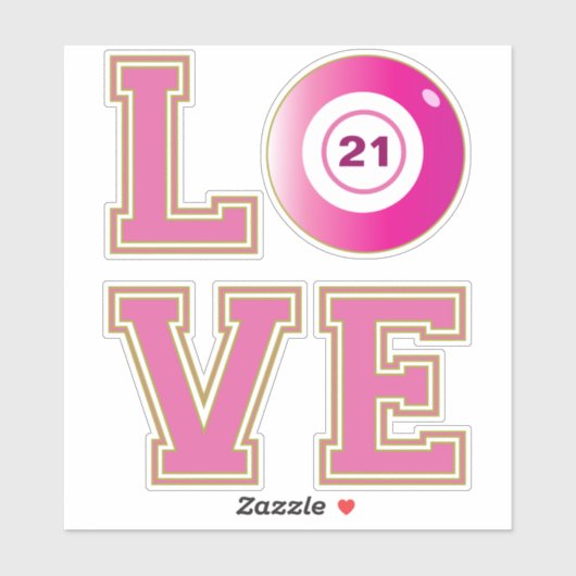 ビンゴプレーヤーかわいいピンクパーソナライズされた色 シール (シート)