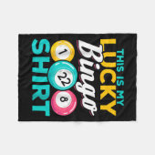 ビンゴプレーヤーこれは私の幸運なビンゴおもしろいビンゴ私 フリースブランケット (正面(横))