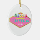 ビンゴプレーヤーのクリスマス装飾 セラミックオーナメント (右)