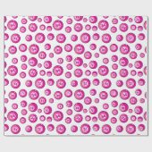 ビンゴプレーヤーのピンクボール ラッピングペーパー (フラット)