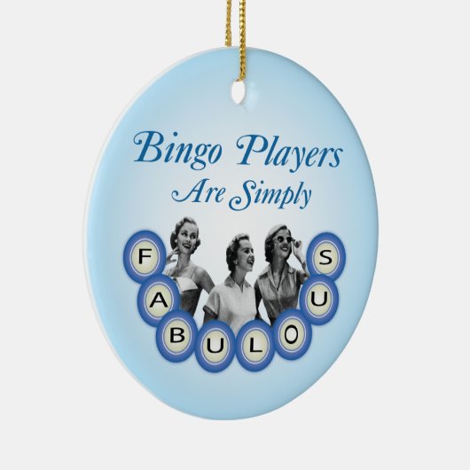 ビンゴプレーヤーは単にすばらしいオーナメントです セラミックオーナメント (右)