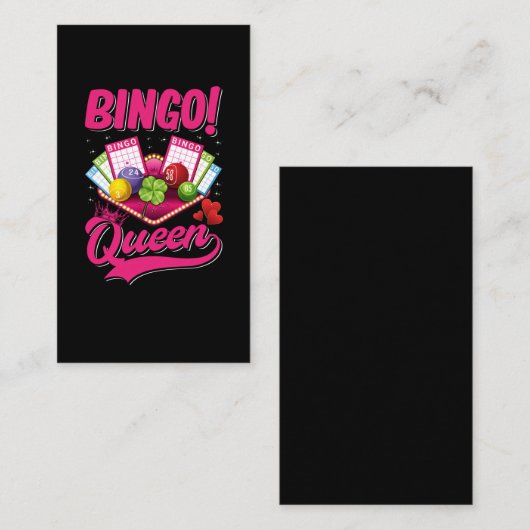 ビンゴプレーヤークイーン・ウィメン・ビおもしろいンゴガール 名刺 (正面/裏面)