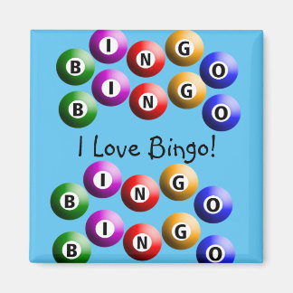 ビンゴプレーヤー「I Love Bingo」ブルーマグネット マグネット