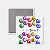ビンゴプレーヤー「I Love Bingo」 マグネット (正面/裏面)