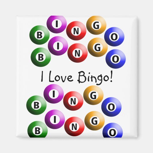 ビンゴプレーヤー「I Love Bingo」 マグネット (正面)