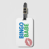 ビンゴベビーキュートで自信に満ちたビンゴ愛好家 ラゲッジタグ (正面縦)