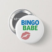 ビンゴベビーキュートで自信に満ちたビンゴ愛好家 缶バッジ (正面&裏面)