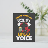 ビンゴボイスカおもしろいジノギャンブラーBingo Player ポストカード (スタンド正面)