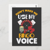 ビンゴボイスカおもしろいジノギャンブラーBingo Player ポストカード (正面/裏面)