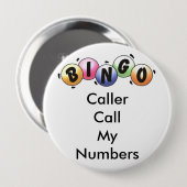 ビンゴボタンの訪問者呼出し私の数 缶バッジ (正面&裏面)