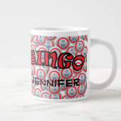 ビンゴボールの上に「名前」をビンゴ ジャンボコーヒーマグカップ (右)