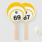 ビンゴボールハンドファンO67および069 ハンドファン (正面&裏面)
