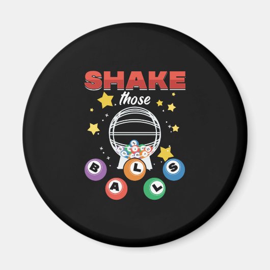 ビンゴボールラッキーゲームプレーヤー賭博ギフト マグネット (正面)