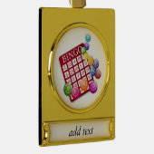 ビンゴボール付きビンゴカード ゴールドプレートバナーオーナメント (右)