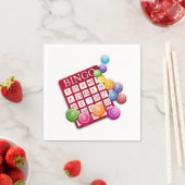 ビンゴボール付きビンゴカード スタンダードカクテルナプキン (インサイチュ)