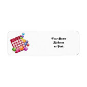 ビンゴボール付きビンゴカード ラベル (正面)