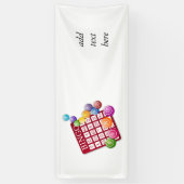 ビンゴボール付きビンゴカード 横断幕 (縦)