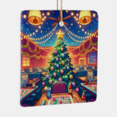ビンゴボール付きビンゴホールクリスマスツリー セラミックオーナメント (右)