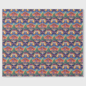 ビンゴボール付きビンゴホールクリスマスツリー ラッピングペーパー (フラット)