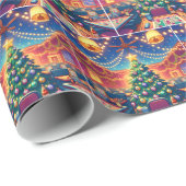 ビンゴボール付きビンゴホールクリスマスツリー ラッピングペーパー (ロールコーナー)