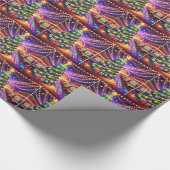 ビンゴボール付きビンゴホールクリスマスツリー ラッピングペーパー (角)