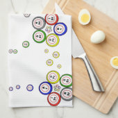 ビンゴボール キッチンタオル (四つ折り)