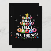 ビンゴボール ビンゴ オール ザ ウェイ 招待状 (正面/裏面)