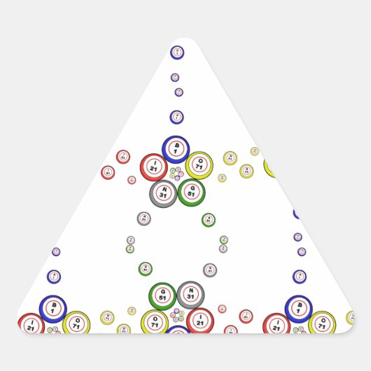 ビンゴボール 三角形シール (正面)