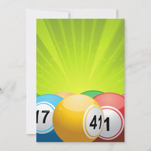 ビンゴボール 招待状 (正面)