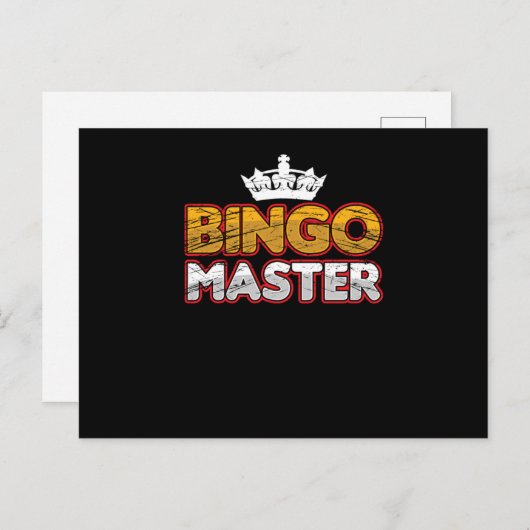ビンゴマスターラッキーゲームプレーヤー賭博ギャンブラーGi ポストカード (正面/裏面)