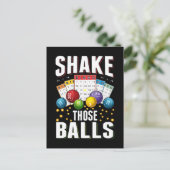 ビンゴユーモア男性、ビおもしろいンゴプレーヤー ポストカード (スタンド正面)